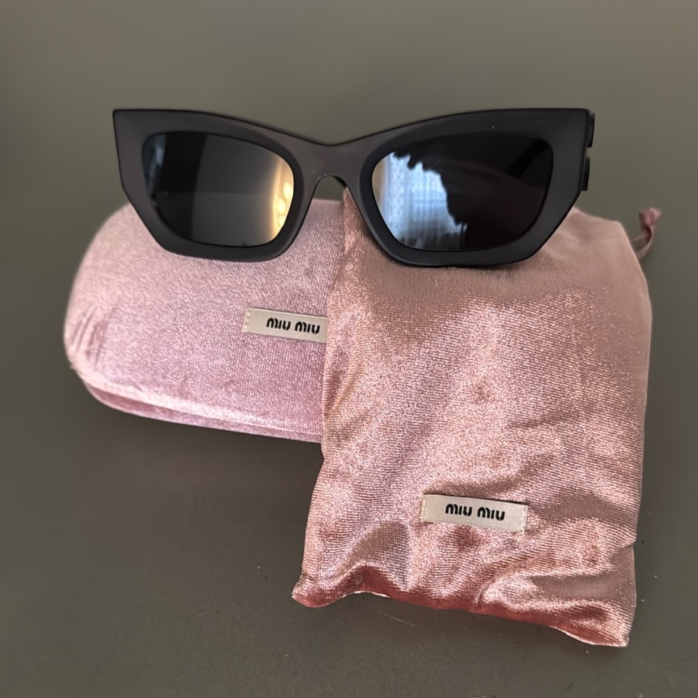MIU MIU Matte Black Sunglasses